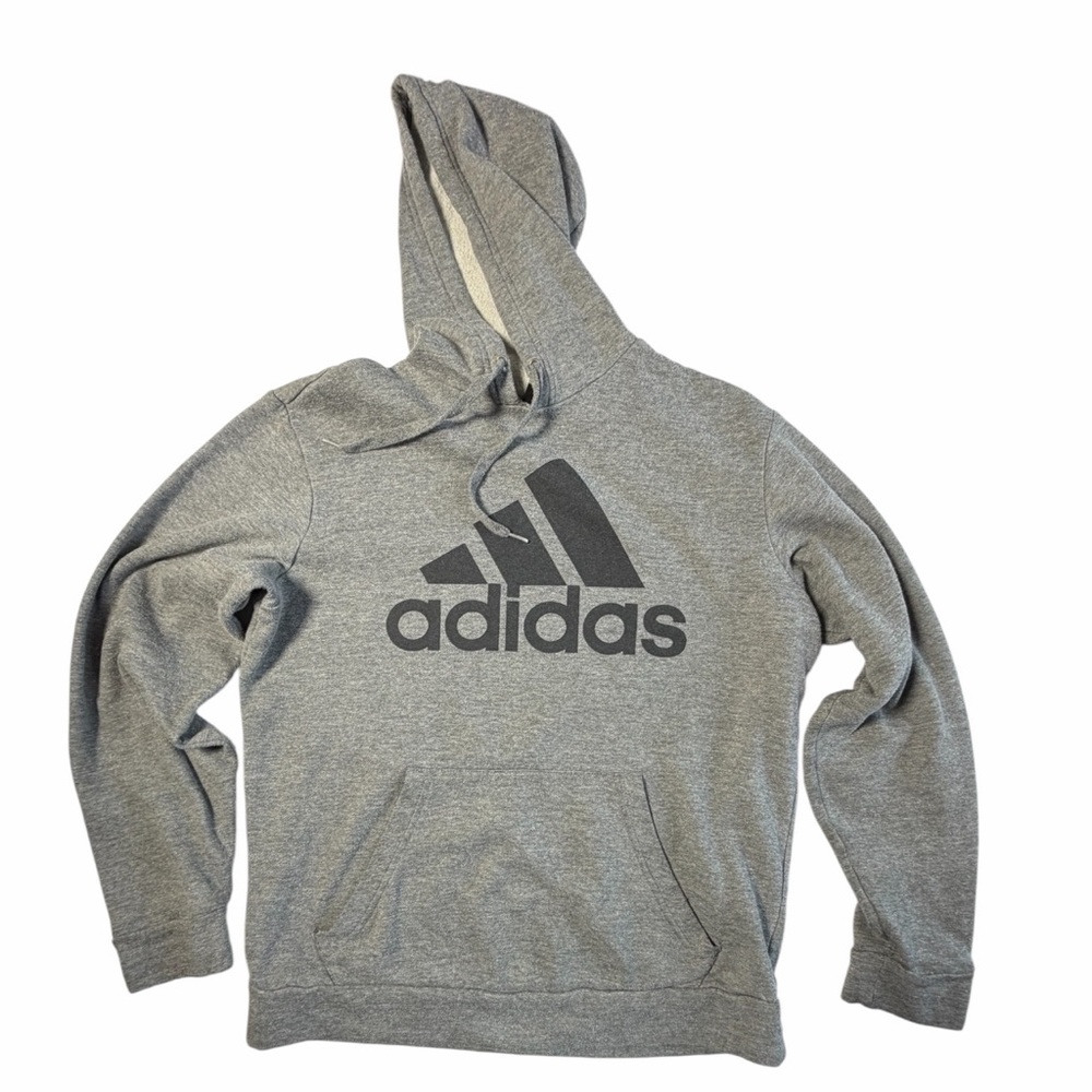 Adidas Golf Men's Hooded Sweatshirt Pullover Size M Grey Fleece Hoodie
